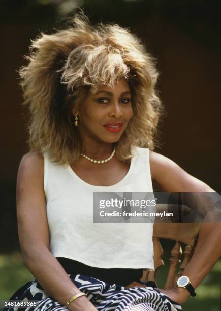 The American singer Tina Turner at her home in London.