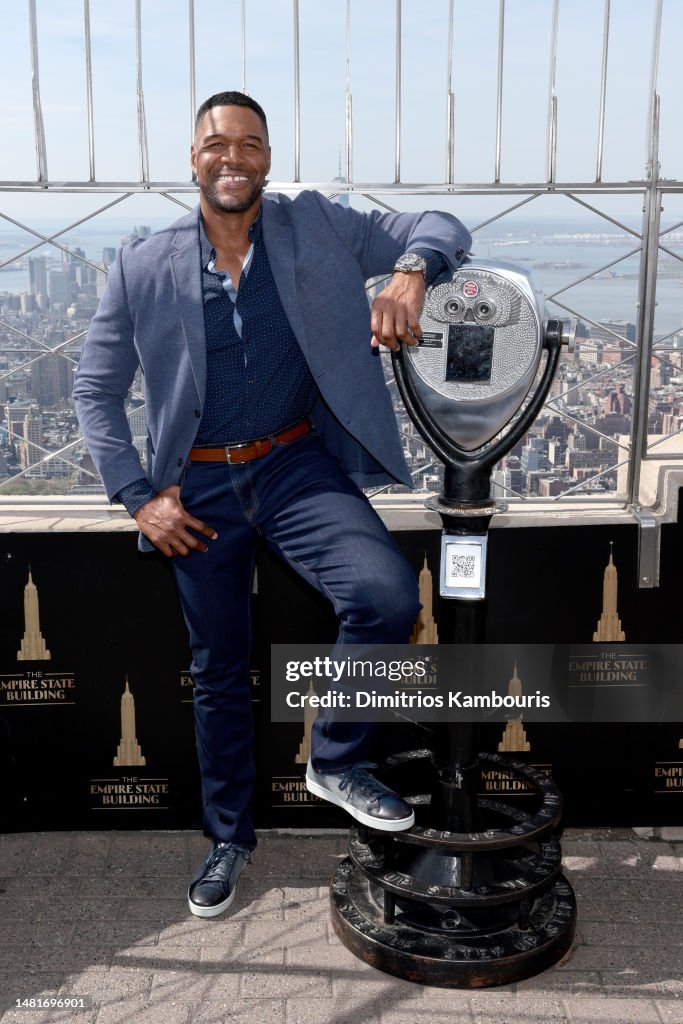 Michael Strahan Lights the Empire State Building in Celebration of USFL's Season 2 Kick Off