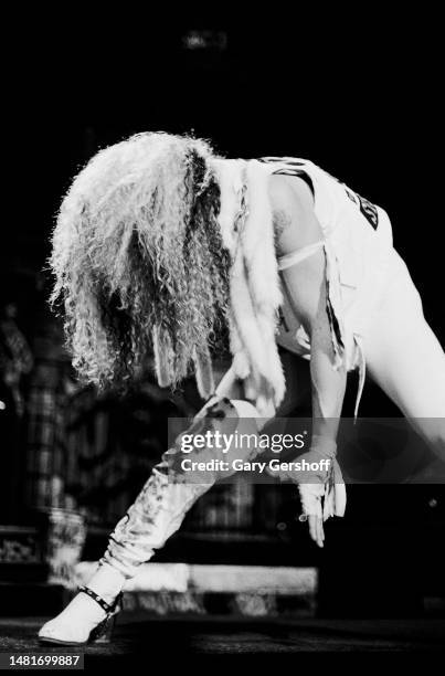 American Heavy Metal singer Dee Snider , of the band Twisted Sister, performs onstage at Radio City Music Hall, New York, New York, January 24, 1986.