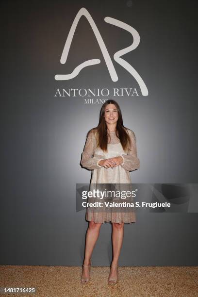 Benedetta Mazza attends the Princess Garden – Antonio Riva Milano Fashion Show Photocall at Società del Giardino on April 12, 2023 in Milan, Italy.