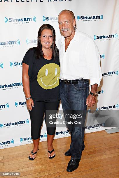 Ashley Broad and Les Gold of 'Hardcore Pawn' visit the SiriusXM Studio on July 11, 2012 in New York City.