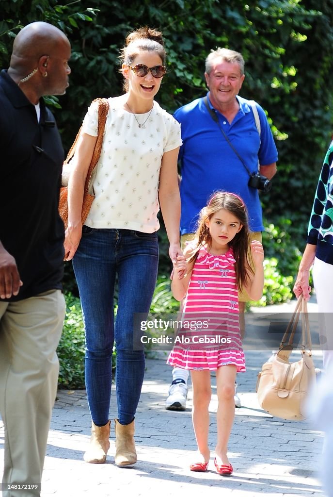 Katie Holmes And Suri Cruise Sighting In New York City - July 11, 2012