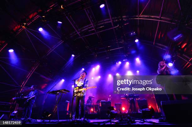 The Temper Trap performs on stage during Summer Series at Somerset House on July 11, 2012 in London, United Kingdom.