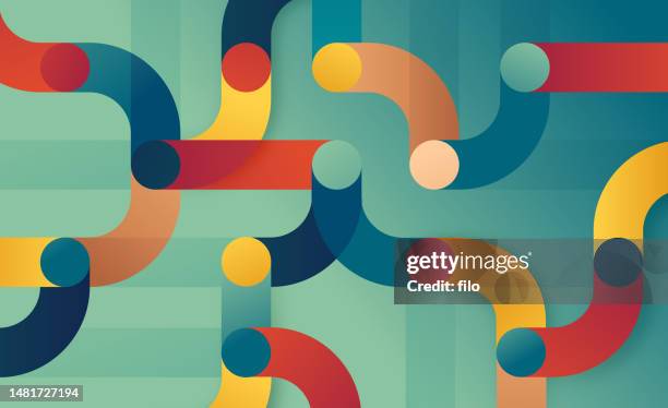 moderne verbindung abstrakte bewegungstechnik hintergrund - pipeline stock-grafiken, -clipart, -cartoons und -symbole