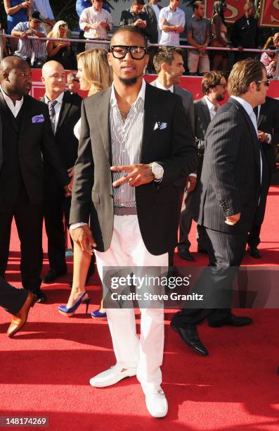 Player DeSean Jackson of the Philadelphia Eagles arrives at the 2012 ESPY Awards at Nokia Theatre L.A. Live on July 11, 2012 in Los Angeles,...