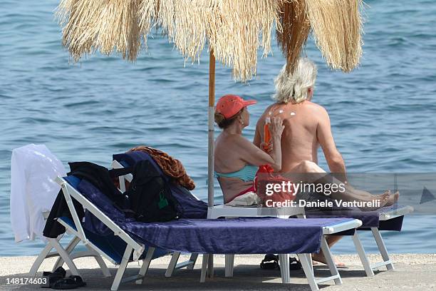 Enrico Vanzina and Federica Vanzina are seen at the Ischia Global Fest 2012 on July 11, 2012 in Ischia, Italy.