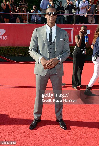 Player Rajon Rondo arrives at the 2012 ESPY Awards at Nokia Theatre L.A. Live on July 11, 2012 in Los Angeles, California.