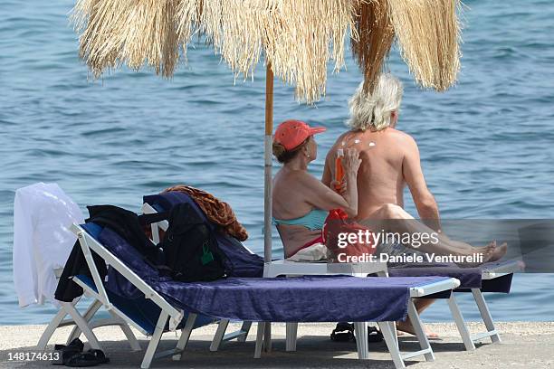 Enrico Vanzina and Federica Vanzina are seen at the Ischia Global Fest 2012 on July 11, 2012 in Ischia, Italy.