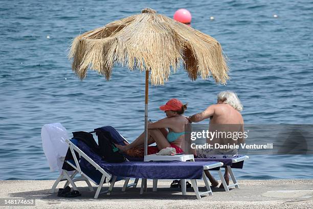 Enrico Vanzina and Federica Vanzina are seen at the Ischia Global Fest 2012 on July 11, 2012 in Ischia, Italy.