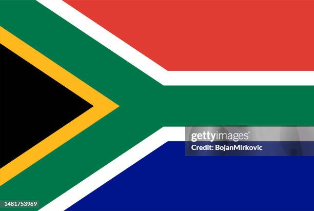 ilustrações de stock, clip art, desenhos animados e ícones de south africa flag. vector - sul