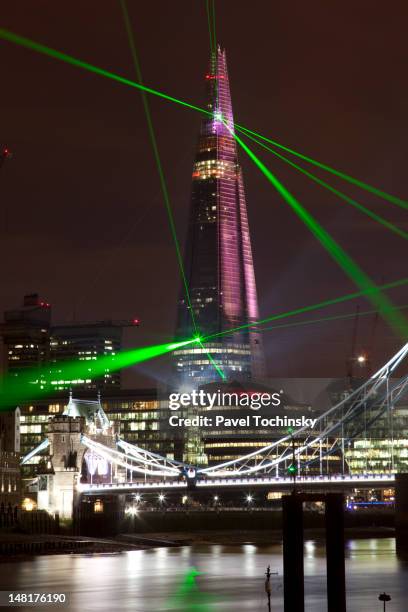 the shard, new eu's tallest building, inauguration - opening ceremony stock pictures, royalty-free photos & images