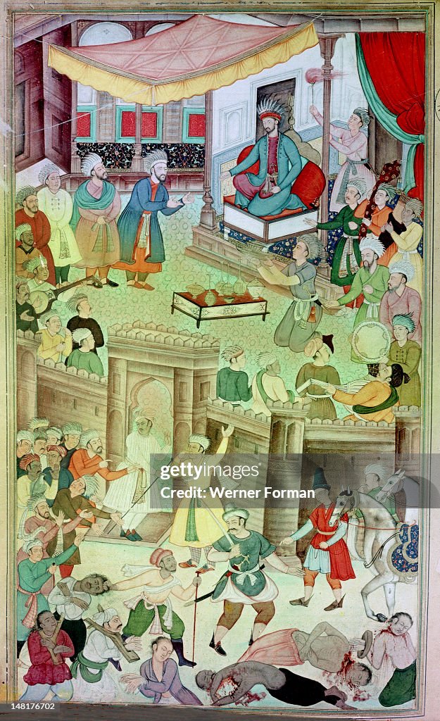 An illustration for the 14th century Persian story 'The History of the Mongols'