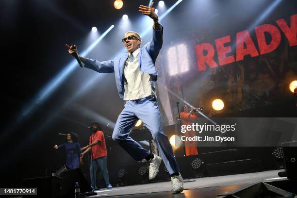 Macklemore performs during the 'Ben' tour at OVO Arena Wembley on April 12, 2023 in London, England.