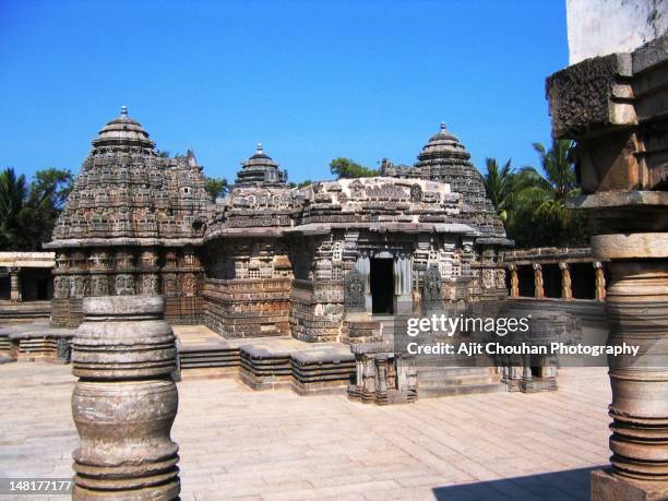 hoysaleshwara temple - mysore stock pictures, royalty-free photos & images