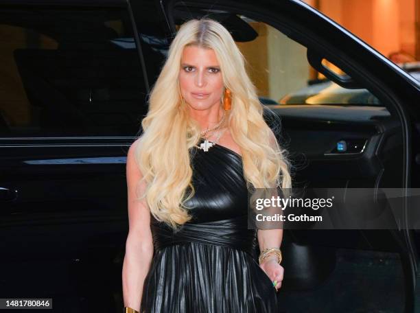 Jessica Simpson is seen on April 12, 2023 in New York City.