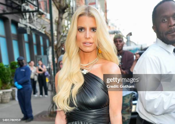 Jessica Simpson is seen on April 12, 2023 in New York City.