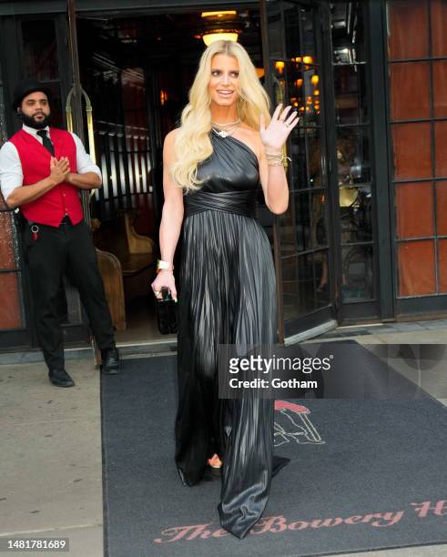 Jessica Simpson is seen on April 12, 2023 in New York City.