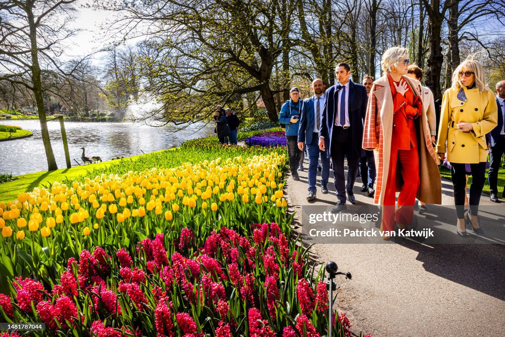 French President Emmanuel Macron: State Visit To Holland: Day Two