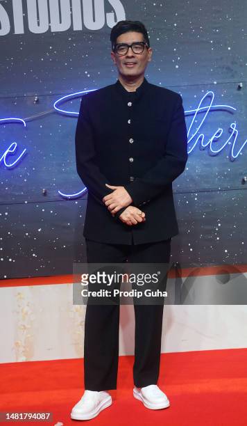 Manish Malhotra attends the Jio Studio announcement of upcoming films and web series on April 12, 2023 in Mumbai, India.