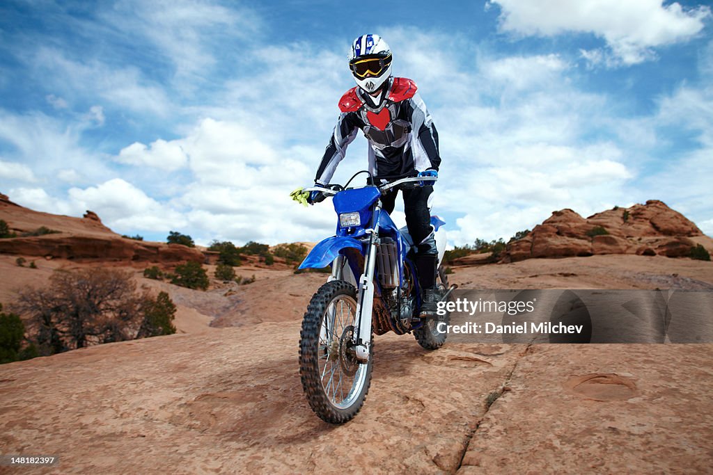 Bike on a red rock Bike on a red rock