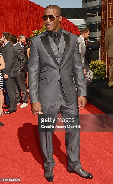 Player Demaryius Thomas arrives at the 2012 ESPY Awards at Nokia Theatre L.A. Live on July 11, 2012 in Los Angeles, California.