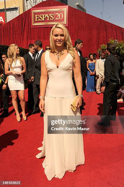 Olympic Skier Lindsey Vonn arrives at the 2012 ESPY Awards at Nokia Theatre L.A. Live on July 11, 2012 in Los Angeles, California.