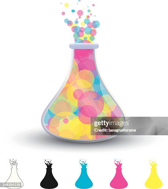 create something - chemical reaction stock illustrations