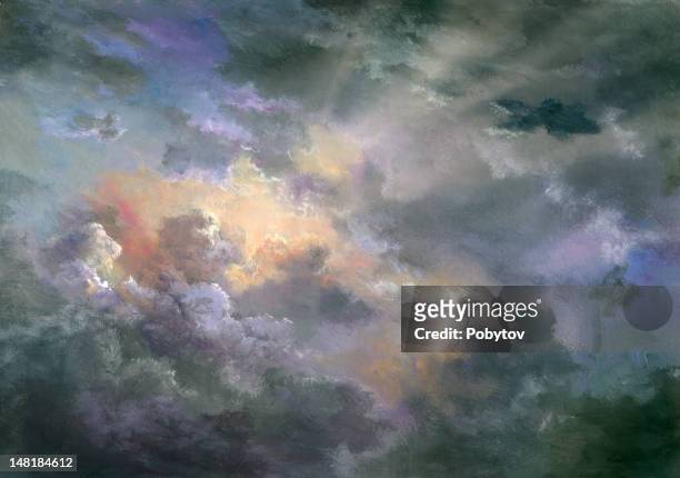dramatischer himmel - wolkenbilder stock-grafiken, -clipart, -cartoons und -symbole