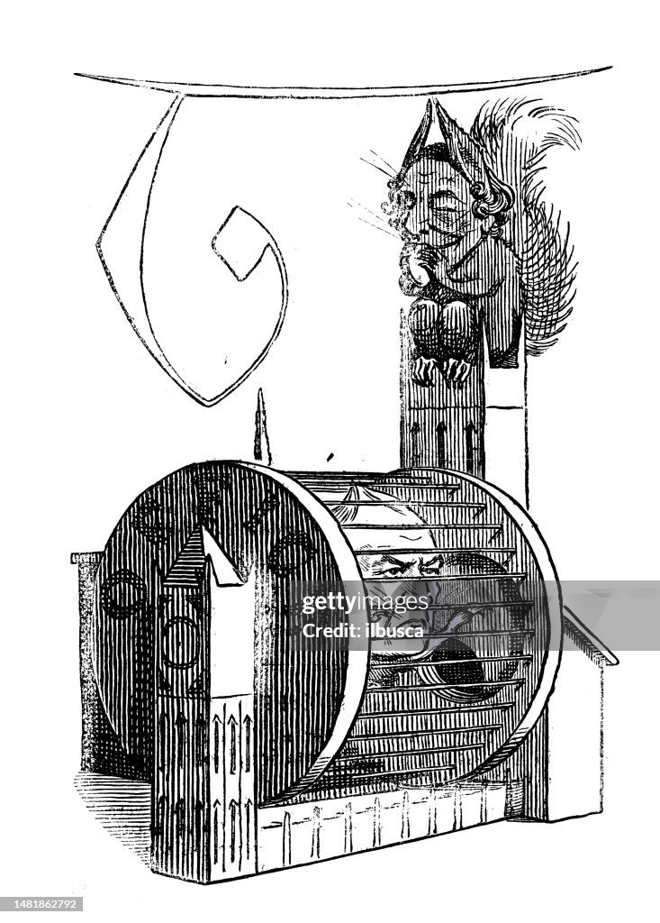 British satire caricature comic cartoon illustration