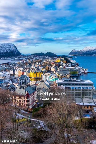 city of alesund, norway - norway city stock pictures, royalty-free photos & images