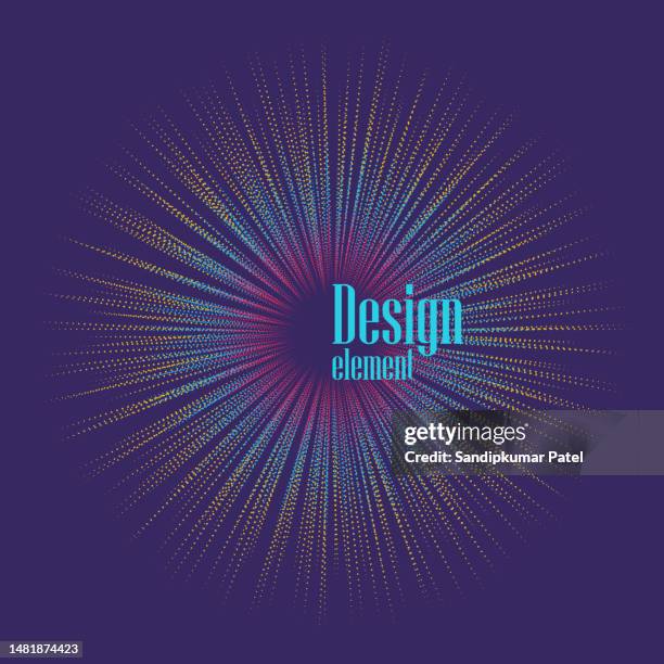 Graphics Rays Frame Bursting Rays Sunburst Frame Abstract Equalizer Element With Dotted ...
