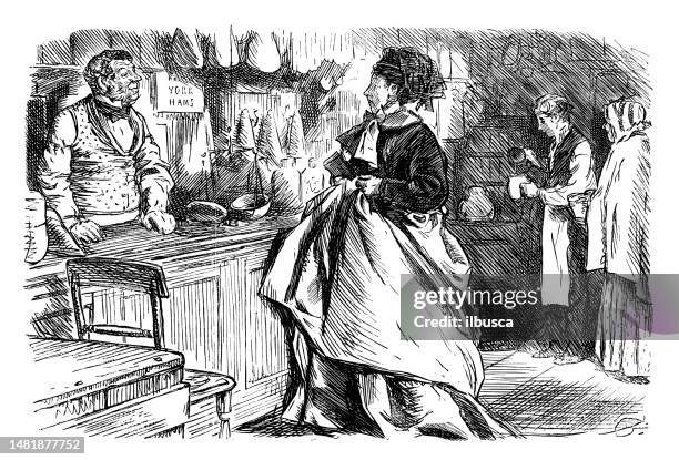 british satire caricature comic cartoon illustration - man checking out stock illustrations