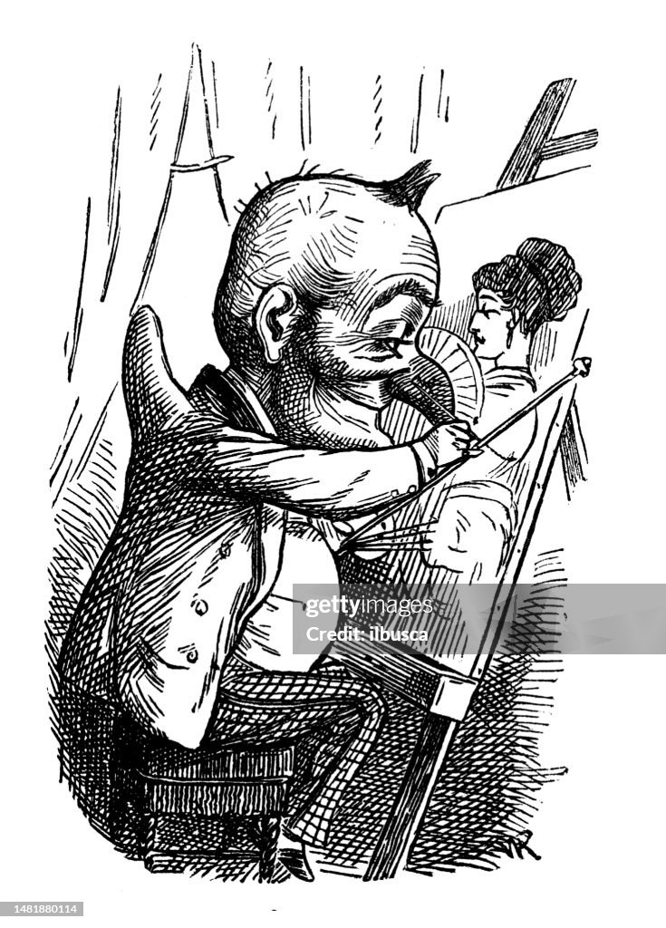 British satire caricature comic cartoon illustration