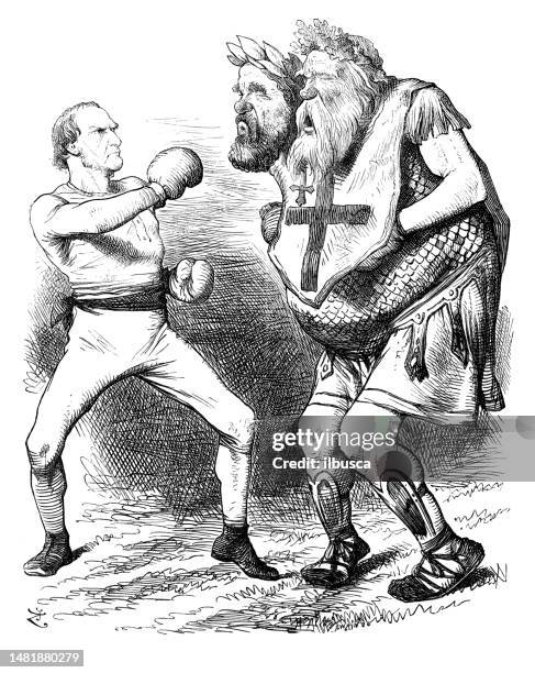 british satire caricature comic cartoon illustration - two headed stock illustrations