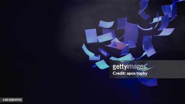 paper floating in the air - paper blowing stock pictures, royalty-free photos & images