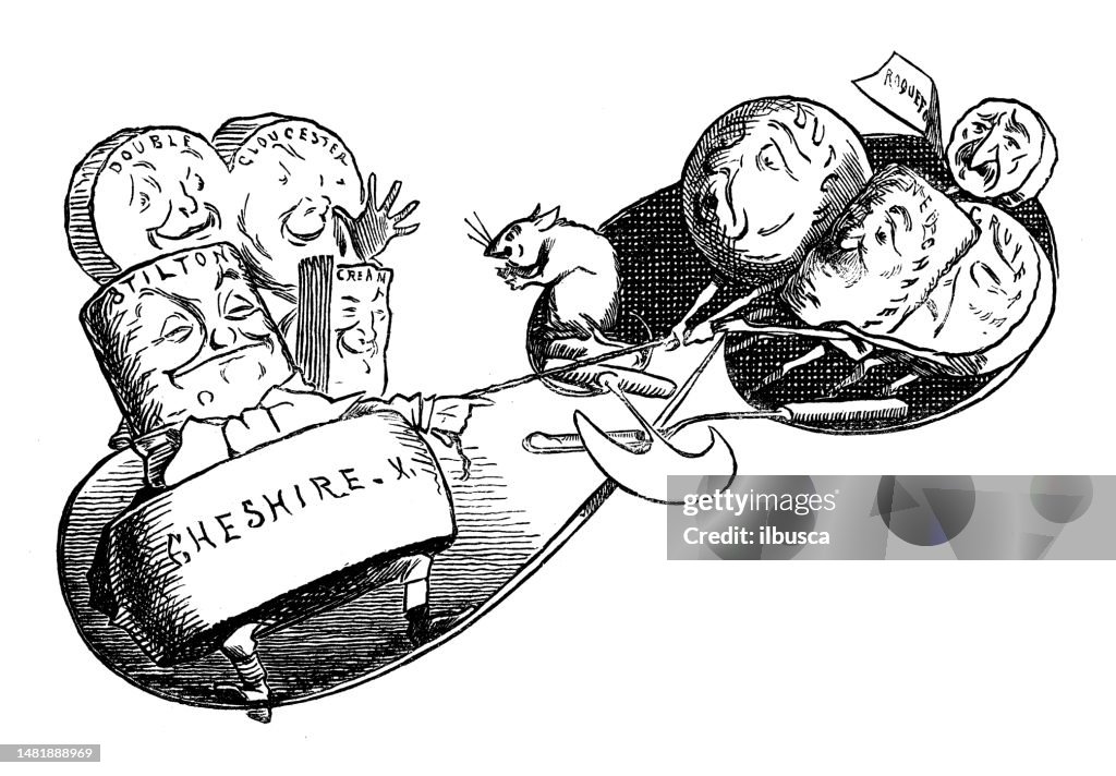 British satire caricature comic cartoon illustration