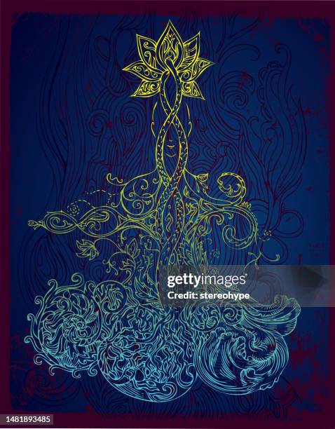 yoga being - yoga instructor stock illustrations