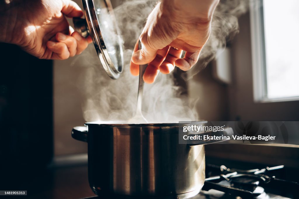 Man cooking in the kitchen