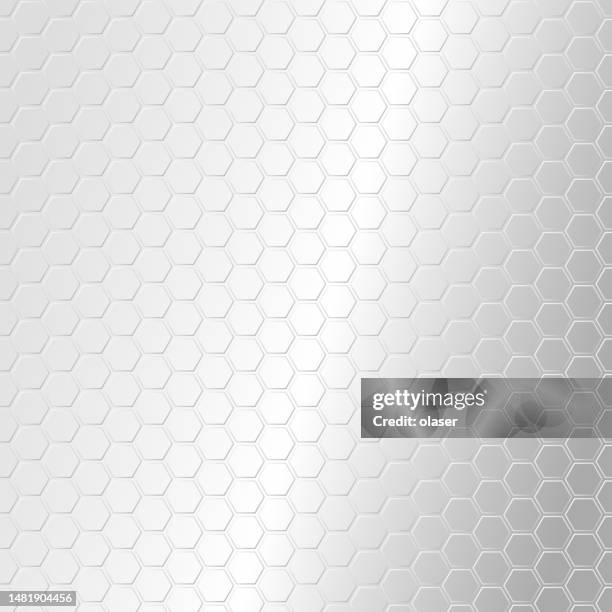 evenly spaced hexagons with gradients giving 3d-effects like shadow, forming honeycomb. - mini split stock illustrations
