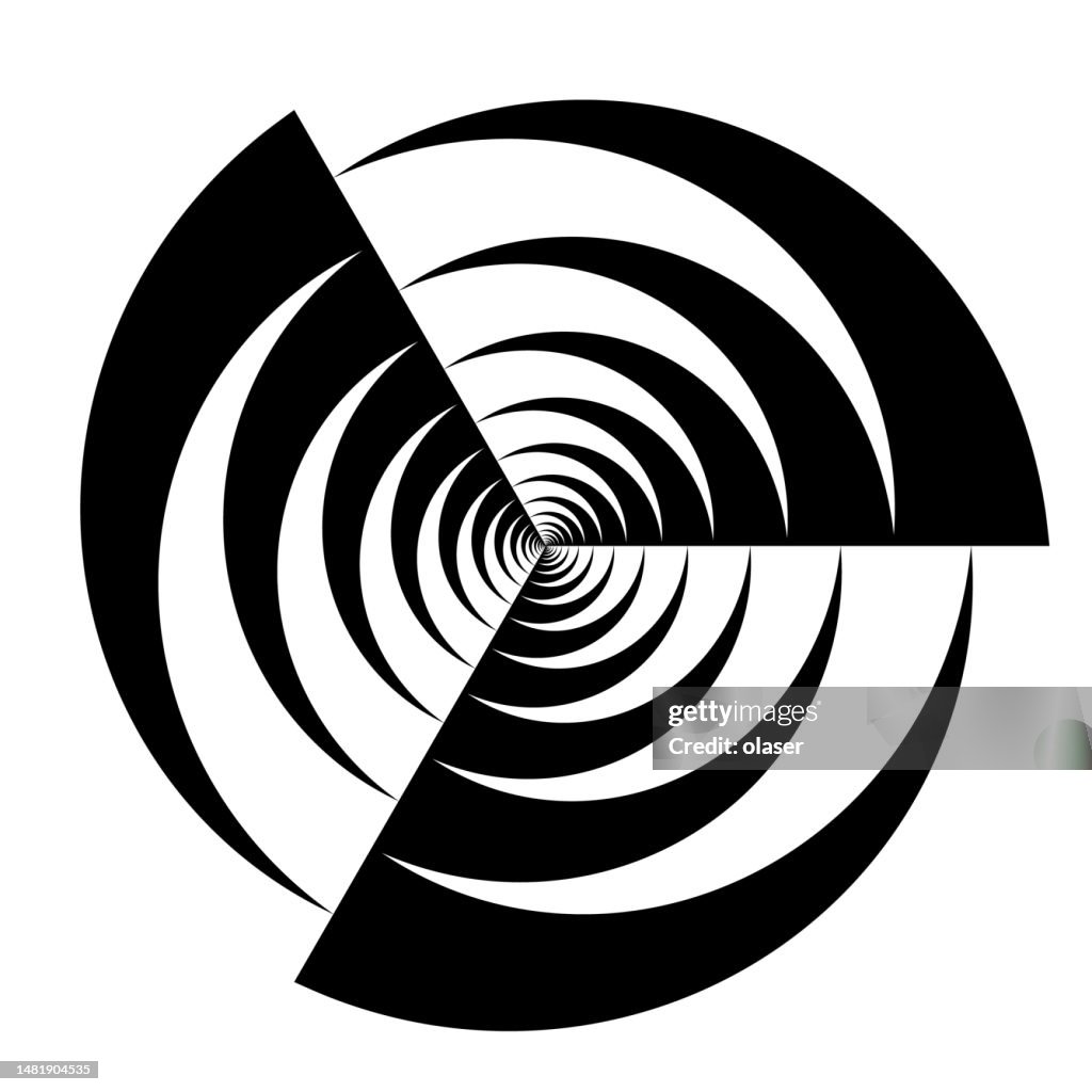 Concentric Triangles Examples Three Section Concentric Bent Triangles Circular Pattern High-Res ...