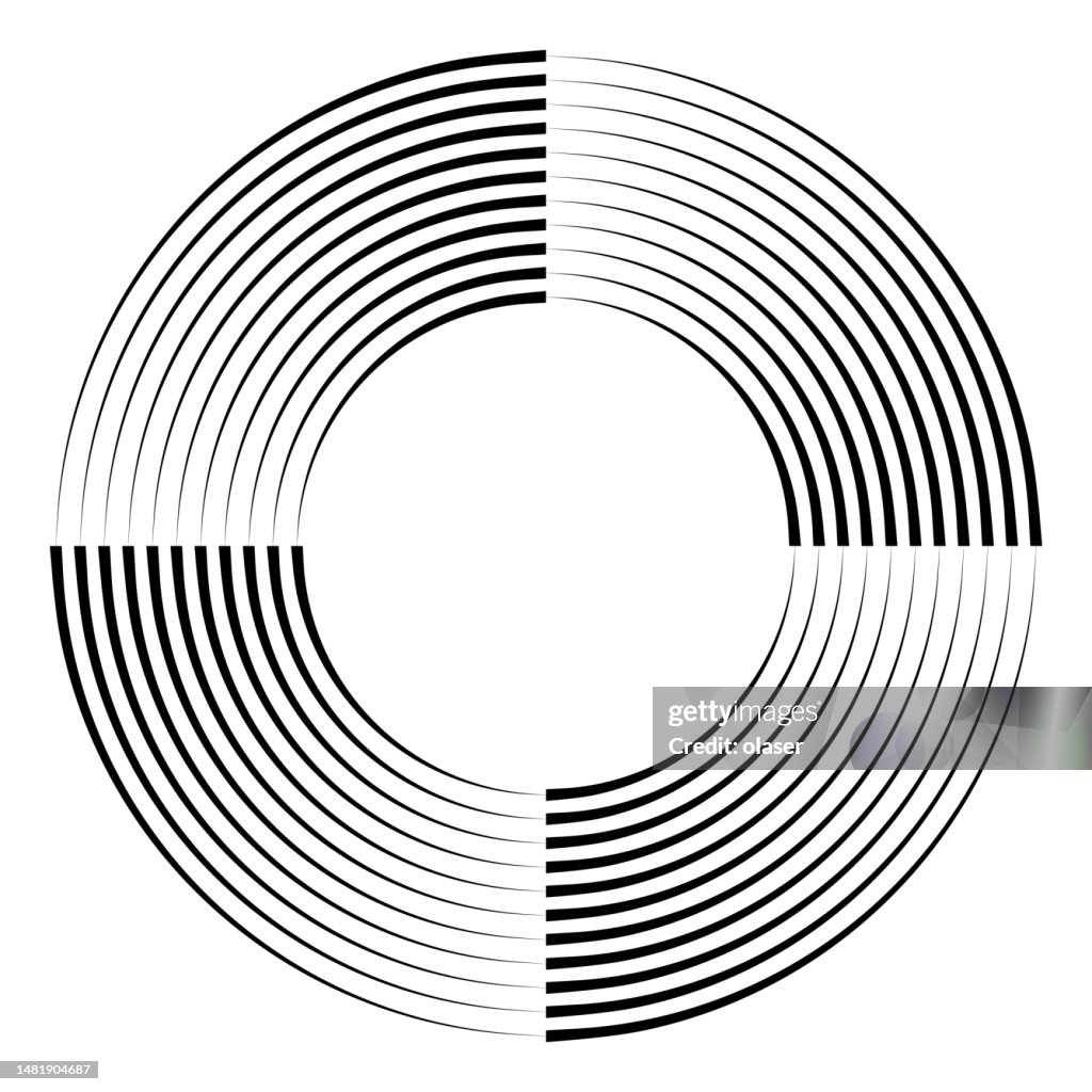 Concentric Triangles Examples Four Section Concentric Bent Triangles Circular Pattern High-Res Vector ...