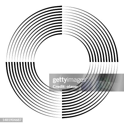 Concentric Triangles Examples Four Section Concentric Bent Triangles Circular Pattern High-Res Vector ...