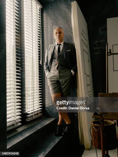 Fashion designer Thom Browne is photographed for Wall Street Journal on August 1, 2022 in New York City.
