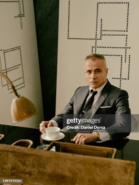 Fashion designer Thom Browne is photographed for Wall Street Journal on August 1, 2022 in New York City.