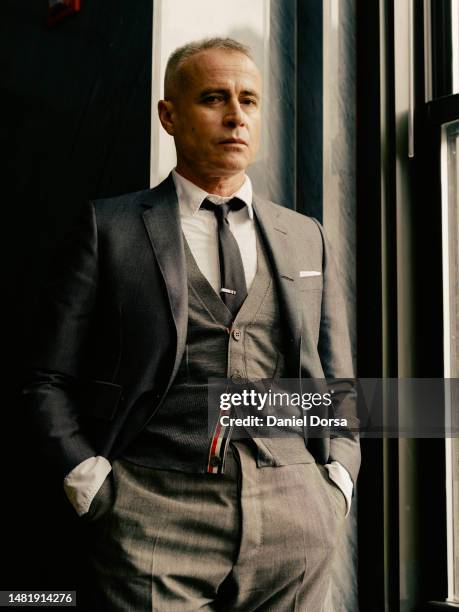 Fashion designer Thom Browne is photographed for Wall Street Journal on August 1, 2022 in New York City.