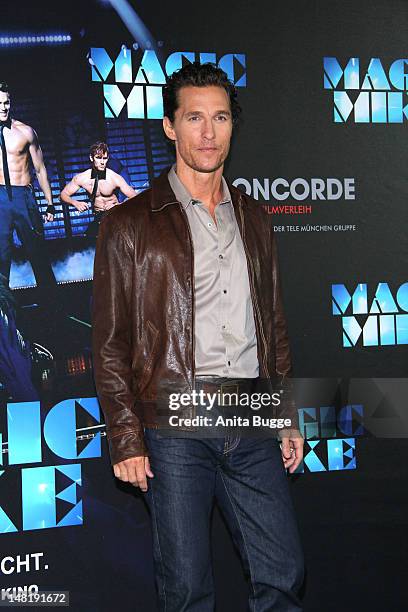 Actor Matthew McConaughey attends the "Magic Mike" photocall at Hotel De Rome on July 12, 2012 in Berlin, Germany.