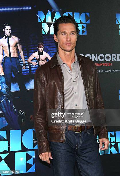 Actor Matthew McConaughey attends the "Magic Mike" photocall at Hotel De Rome on July 12, 2012 in Berlin, Germany.