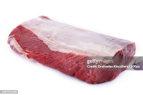 raw beef meat isolated on white background,romania - tenderloin stock pictures, royalty-free photos & images