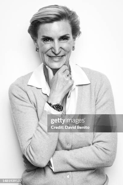 Maria Zurita poses for a potrait session during the presentation of her book "Mi Mamá Y Yo Somos Una Familia Feliz", edited by Harper Collins...