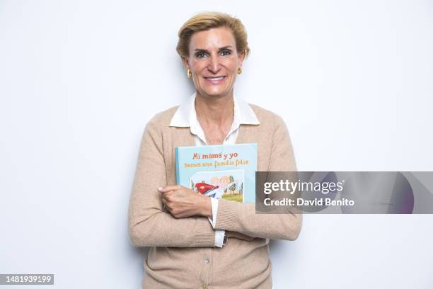 Maria Zurita poses for a potrait session during the presentation of her book "Mi Mamá Y Yo Somos Una Familia Feliz", edited by Harper Collins...